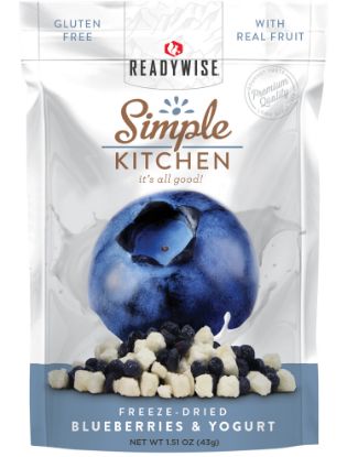 Picture of Readywise Sk05912 Simple Kitchen Freeze Dried Fruit Blueberries & Yogurt 1 Serving Pouch 6 Per Case 