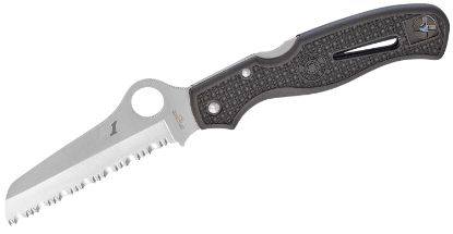 Picture of Spyderco C89sbk Atlantic Salt 3.69" Folding Sheepsfoot Serrated H1 Steel Blade Black Molded Frn Handle Includes Pocket Clip 