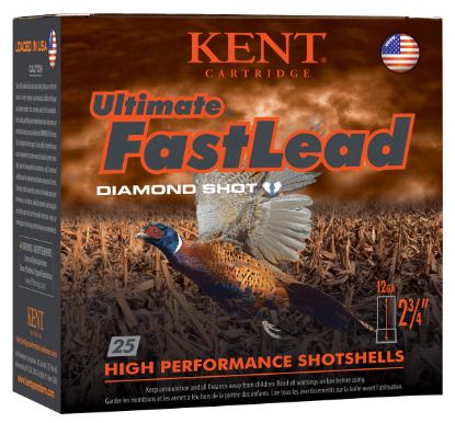 Picture of Kent Cartridge K122ufl425 Ultimate Fast Lead 12 Gauge 2.75" 1 1/2 Oz 5 Shot 25 Per Box/ 10 Case 