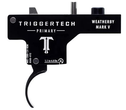 Picture of Triggertech Wm5sbb14nbw Primary Single-Stage Curved Trigger With 1.50-4 Lbs Draw Weight & Black Pvd Finish For Weatherby Mark V 