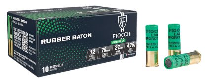 Picture of Fiocchi 12Leba10 Rubber Baton Home Defense 12 Gauge 2.75" 1 Oz Slug Shot 10 Per Box/ 25 Case 