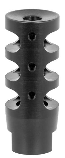 Picture of Tacfire Mz10023bn Compact Compensator Black Nitride Steel With 5/8"-24 Tpi Threads, 2.50" Oal & 1" Diameter For 308 Win Ar-10 