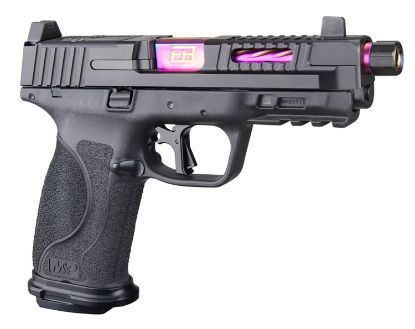 Picture of Ed Brown Mpf2 Fueled M&P F2 9Mm Luger 17+1 4.25" Purple Match Grade Threaded Barrel, Polymer Frame W/Picatinny Accessory Rail, Serrated/Optic Cut Stainless Steel Slide W/Nitride Finish, Polymer Grip 