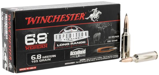 Picture of Winchester Ammo S68wlr Expedition Big Game Long Range 6.8 Western 165 Gr Nosler Accubond Long Range 20 Per Box/ 10 Case 