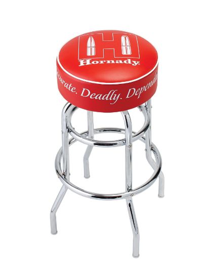 Picture of Hornady 99103 Reloading Bench Stool Chrome Red Chromed Steel Vinyl 