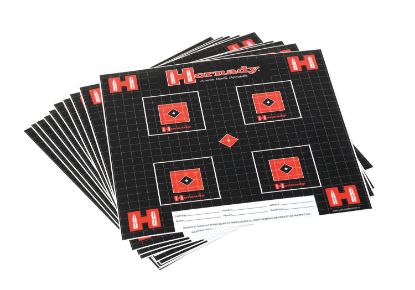 Picture of Hornady 9963 Lock-N-Load Target Grid Hanging Paper Black Red White 10 Pack 