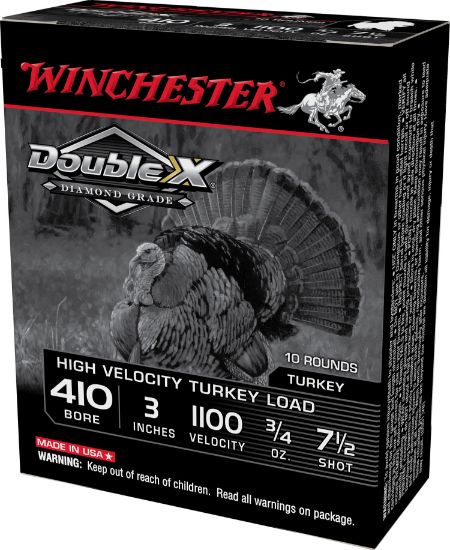 Picture of Winchester Ammo Sth4137 Double X Diamond Grade 410 Gauge 3" 3/4 Oz 7.5 Shot 10 Bx/ 10 Case For Turkey 