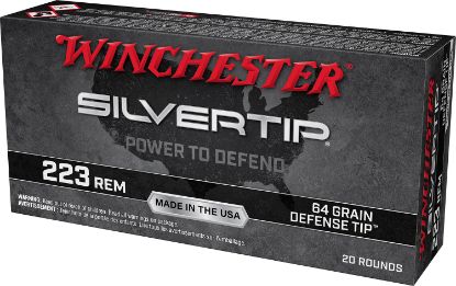 Picture of Winchester Ammo W223st Silvertip 223 Rem 64 Gr Defense Tip 20 Per Box/ 10 Case 