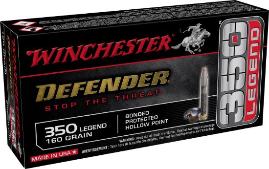 Picture of Winchester Ammo S350pdb Defender 350 Legend 160 Gr Bonded Protected Hollow Point 20 Per Box/ 10 Case 