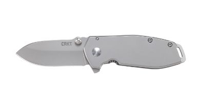 Picture of Crkt 2492 Squid Assisted 2.37" Folding Drop Point Plain Bead Blasted 8Cr14mov Ss Blade/Stonewashed 2Cr13 Stainless Handle Includes Pocket Clip 