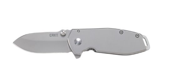 Picture of Crkt 2492 Squid Assisted 2.37" Folding Drop Point Plain Bead Blasted 8Cr14mov Ss Blade/Stonewashed 2Cr13 Stainless Handle Includes Pocket Clip 