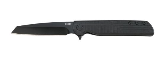 Picture of Crkt 3802K Lck + Blackout 3.24" Folding Tanto Plain Black Oxide 8Cr13mov Ss Blade/ Black Grn Handle Includes Pocket Clip 