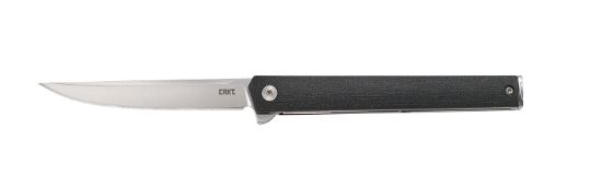 Picture of Crkt 7097 Ceo 3.35" Folding Plain Satin Aus-8A Ss Blade/ Black Grn Handle Includes Pocket Clip 