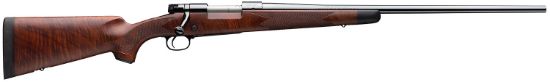 Picture of Winchester Repeating Arms 535203299 Model 70 Super Grade 6.8 Western Caliber With 3+1 Capacity, 24" Barrel, High Polished Blued Metal Finish & Satin Fancy Walnut Stock Right Hand (Full Size) 