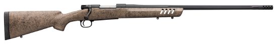 Picture of Winchester Guns 535243299 Model 70 Long Range 6.8 Western 4+1 24" Matte Black Black Webbed Tan Fixed Bell & Carlson W/Aluminum Bedding Stock Right Hand (Full Size) 