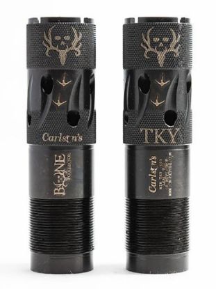 Picture of Carlson's Choke Tubes 80100 Bone Collector 12 Gauge Turkey Extended 17-4 Stainless Steel 