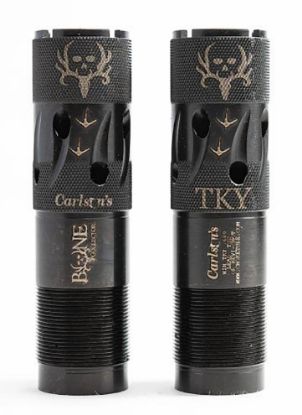 Picture of Carlson's Choke Tubes 80105 Bone Collector 20 Gauge Turkey Extended Ported 17-4 Stainless Steel 