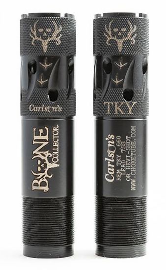 Picture of Carlson's Choke Tubes 80125 Bone Collector 20 Gauge Turkey Extended Ported 17-4 Stainless Steel 