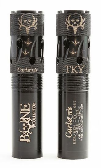 Picture of Carlson's Choke Tubes 80135 Bone Collector 20 Gauge Turkey Extended Ported 17-4 Stainless Steel 