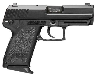 Picture of Hk 81000346 Usp Compact V7 Lem Dao 45 Acp Caliber With 3.78" Barrel, 8+1 Capacity, Overall Black Finish, Serrated Trigger Guard Frame, Serrated Steel Slide, Polymer Grip & Night Sights Includes 3 Mags