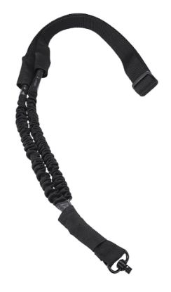 Picture of Ncstar Aqdbs1b Vism 1 Point Sling 1.50" 46"-64" Adjustable Bungee Black Nylon Strap W/Elastic Shock-Cord 