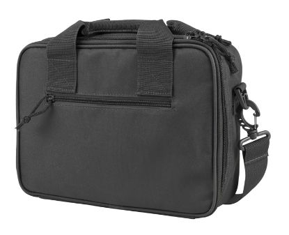 Picture of Ncstar Cpdx2971u Vism Double Pistol Range Bag W/Mag Pouches Heavy Duty Lockable Zippers For Compliance Padded Carry Handles Adjustable Shoulder Strap Urban Gray 