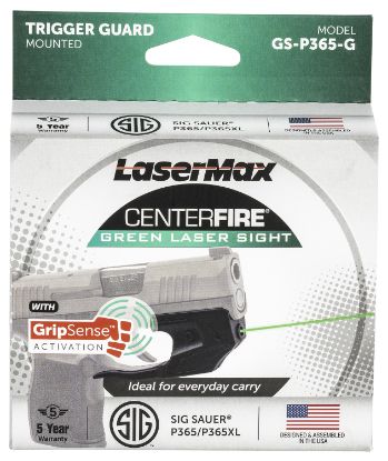 Picture of Lasermax Gsp365g Centerfire Green Laser With Gripsense Sig Sauer P365 Black 