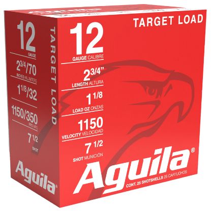 Picture of Aguila 1Chb1282 Target Load Competition 12Gauge 2.75" 1 1/8Oz 7.5Shot 25 Per Box/10 Case 