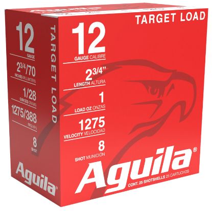 Picture of Aguila 1Chb1328 Target Load Competition 12Gauge 2.75" 1Oz 8Shot 25 Per Box/10 Case 