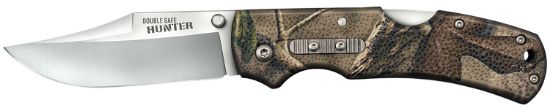 Picture of Cold Steel Cs23jd Double Safe Hunter 3.50" Folding Plain 8Cr13mov Ss Blade/Camo Gfn Handle Includes Pocket Clip 