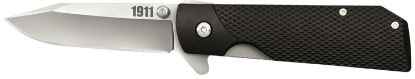 Picture of Cold Steel Cs20npjaa 1911 3" Folding Clip Point Plain 4034 Ss Blade/Black Checkered Griv-Ex Handle Includes Pocket Clip 