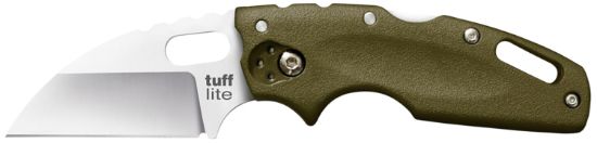 Picture of Cold Steel Cs20ltg Tuff Lite 2.50" Folding Clip Point Plain Aus-8A Ss Blade/Od Green Griv-Ex Handle Includes Pocket Clip 