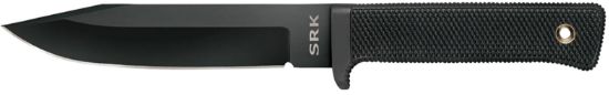 Picture of Cold Steel Cs49lck Srk 6" Fixed Clip Point Plain Black Tuff-Ex Finish Sk-5 Steel Blade, 4.75" Black Kray-Ex Handle, Includes Sheath 