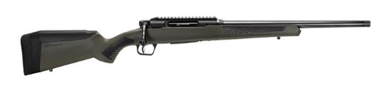 Picture of Savage Arms 57655 Impulse Hog Hunter 30-06 Springfield 4+1 Matte Black 20" Threaded Barrel/Rec, Matte Od Green Fixed Accustock With Accufit, Includes Detachable Box Mag 