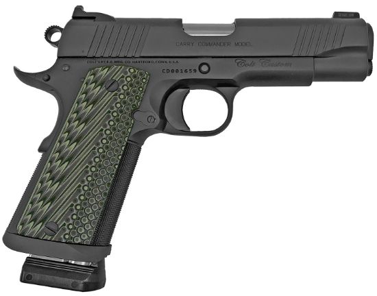 Picture of Colt Mfg O4042cs Limited 1911 Custom Carry 9Mm Luger 7+1 4.25" Black National Match Barrel, Decobond Smoke Gray Serrated Steel Slide & Frame W/Beavertail, Gray G10 Grip, Ambidextrous 