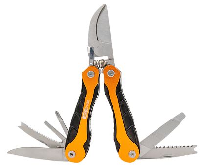 Picture of Accusharp 085C Sportsman's Black/Orange Folding Plain Blade Includes Nylon Case With Belt Clip 