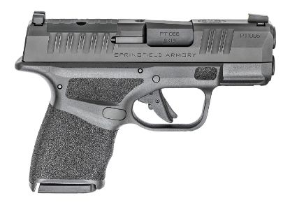 Picture of Springfield Armory Hc9319bosplc Hellcat Osp Micro-Compact 9Mm Luger 10+1, 3" Black Melonite Hammer Forged Barrel, Black Melonite Optic Ready/Serrated Steel Slide, Adaptive Textured Grip 