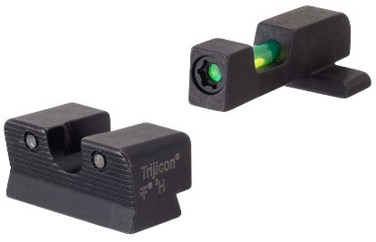 Picture of Trijicon 601116 Di Night Sight Set- Springfield Armory Xd Black | Green Tritium/Fiber Optic Front Sight Black Outline Front Sight Green Tritium Black Outline Rear Sight 