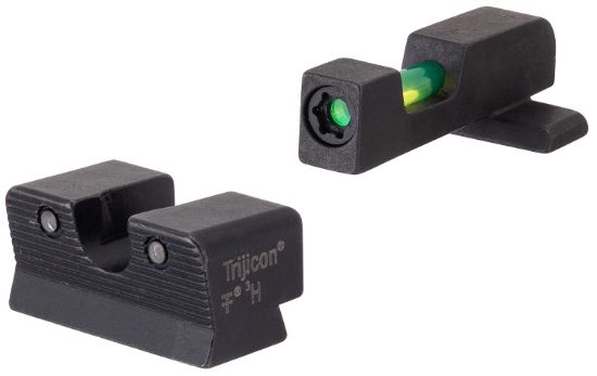 Picture of Trijicon 601118 Di Night Sight Set-For Springfield Armory Xd-S, Xd-E Black | Green Tritium/Fiber Optic Front Sight Black Outline Front Sight Green Tritium Black Outline Rear Sight 