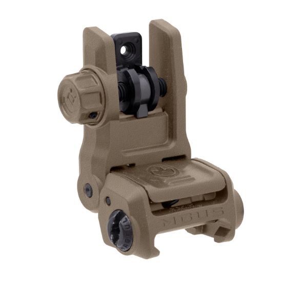 Picture of Magpul Mag1167-Fde Mbus 3 Sight Rear Flat Dark Earth Flip Up For Ar-10/Ar-15/M4/M16/M110/Sr-25 