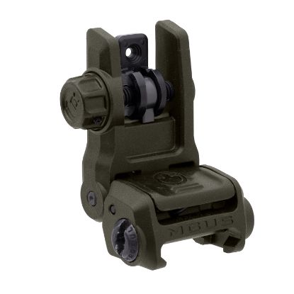 Picture of Magpul Mag1167-Odg Mbus 3 Sight Rear Olive Drab Green Flip Up For Ar-10/Ar-15/M4/M16/M110/Sr-25 