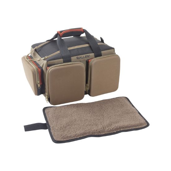 Picture of Allen 8305 Eliminator Rangemaster Tan Range Bag W/Pistol Rug, Multiple Exterior Pockets, Rigid Bottom W/Feet For Stability 