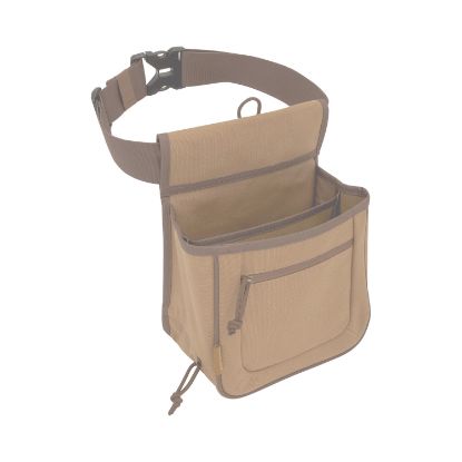 Picture of Allen 8332 Rival Double Compartment Shell Bag Tan Canvas Holds 2 Boxes Of 2 3/4" 12 Gauge Shells Side By Side 