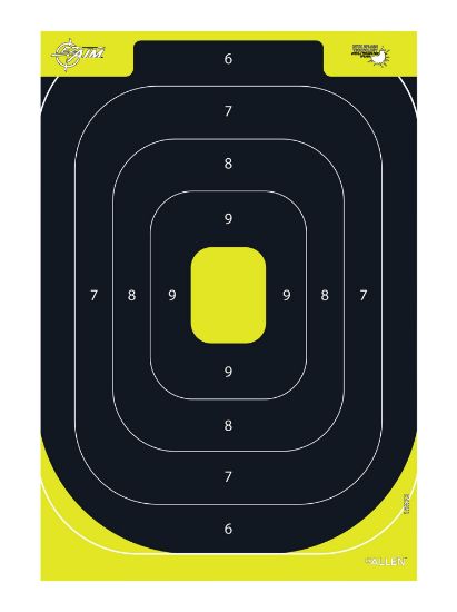 Picture of Ez-Aim 15372 Splash Reactive Target Ipsc Silhouette Paper Hanging 12.50" W X 18.25" H Black/Yellow 8 Per Pkg 