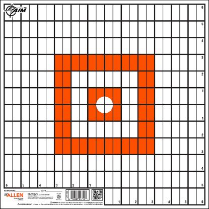 Picture of Ez-Aim 15495 Grid Target Paper Hanging 12"X12" Orange/White 12 Per Pack 