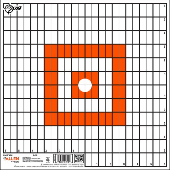 Picture of Ez-Aim 15495 Grid Target Paper Hanging 12"X12" Orange/White 12 Per Pack 