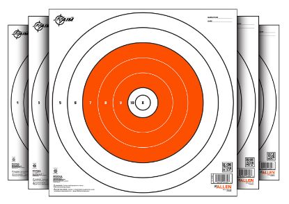 Picture of Ez-Aim 15496 Bullseye Paper Hanging 12" X 12" White/Orange 12 Per Pack 