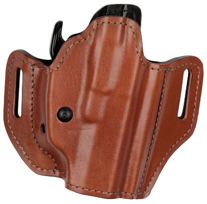 Picture of Bianchi 38351 Allusion Assent Pro-Fit Owb Size 13 Tan Leather Belt Slide Compatible W/Glock 17/22/Springfield Xds/Ruger American Pistol Belt Up To 1.50" Wide Right Hand 