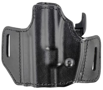 Picture of Bianchi 51832 Allusion Assent Pro-Fit Owb Size 11 Black Leather Belt Slide Compatible W/S&W M&P Shield/Fn Fns Compact/Glock 26 Gen1-5 Belt Up To 1.50" Wide Left Hand 