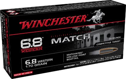 Picture of Winchester Ammo S68wm Match 6.8 Western 170 Gr Sierra Matchking Bthp 20 Per Box/ 10 Case 